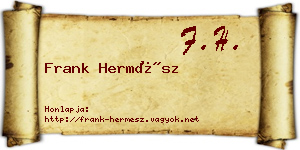 Frank Hermész névjegykártya